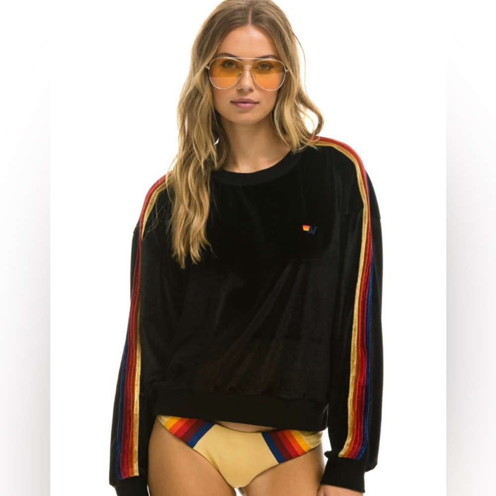 ❤️ Aviator Nation Black Velvet Classic Sweatshirt